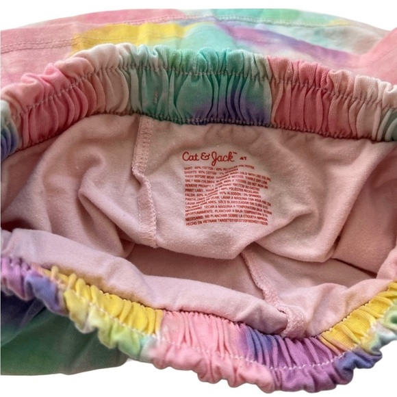 ⚡️4/$20⚡️Cat & Jack Kids Colorful Tie Dye Elastic Drawstring SKORT | Girls 4T - Picture 4 of 4